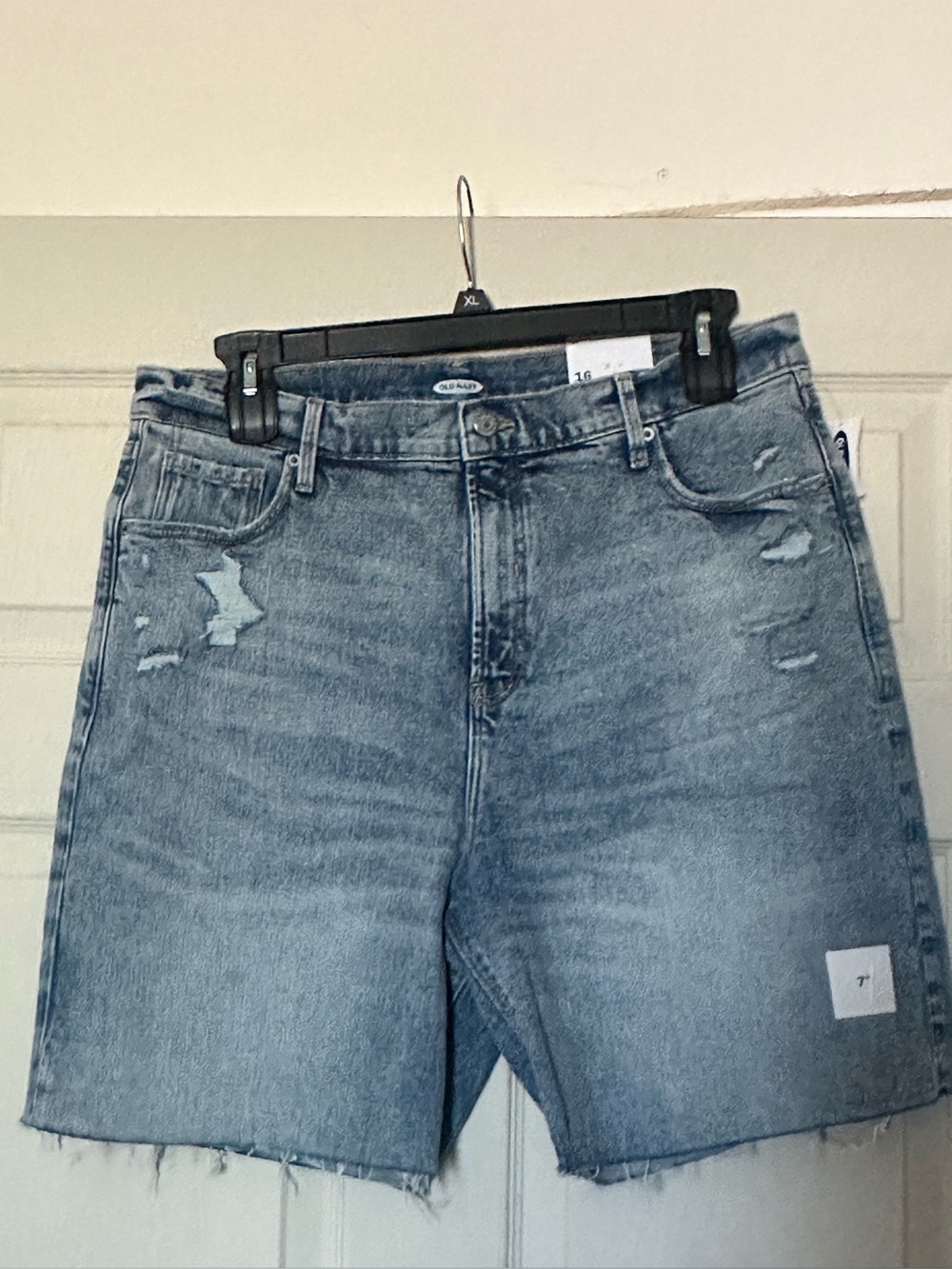 Old Navy Light Blue Distressed Denim Shorts